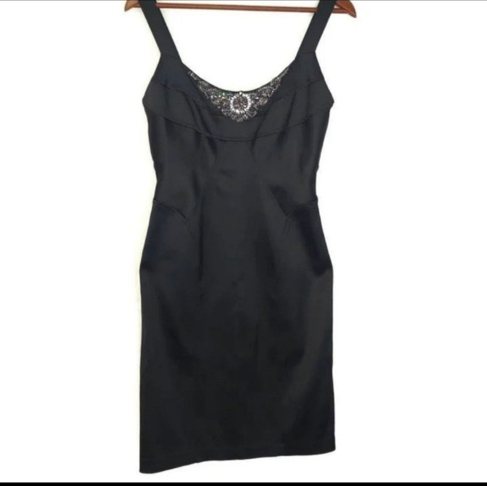 DAVID MEISTER Bodycon Rhinestone Wiggle Dress 6